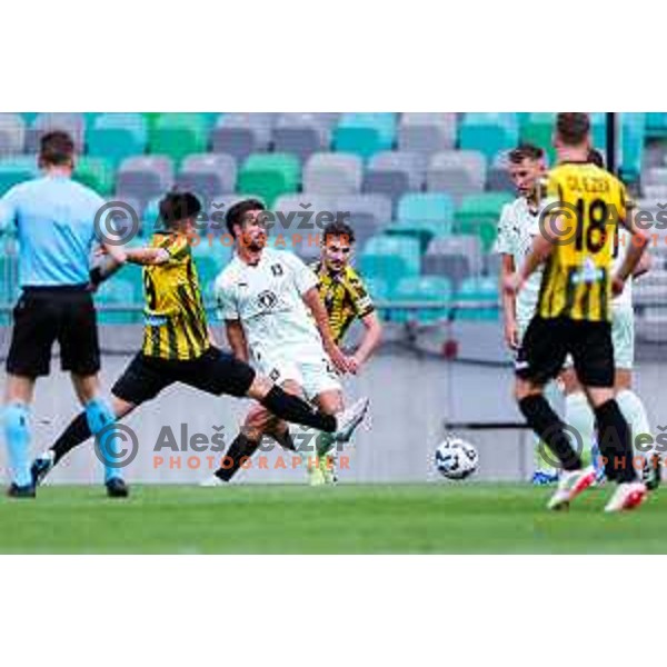  of Olimpija during UEFA Champions League 2025/2026 first qualifying round match between Olimpija Ljubljana and Kairat Almaty in SRC Stozice, Ljubljana, Slovenia on July 8, 2025