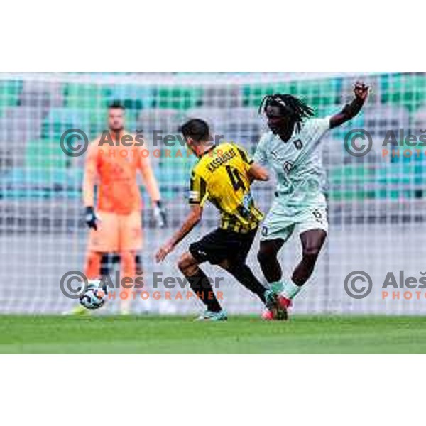  of Olimpija during UEFA Champions League 2025/2026 first qualifying round match between Olimpija Ljubljana and Kairat Almaty in SRC Stozice, Ljubljana, Slovenia on July 8, 2025