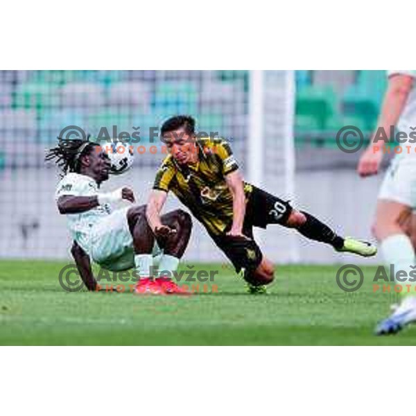  of Olimpija during UEFA Champions League 2025/2026 first qualifying round match between Olimpija Ljubljana and Kairat Almaty in SRC Stozice, Ljubljana, Slovenia on July 8, 2025