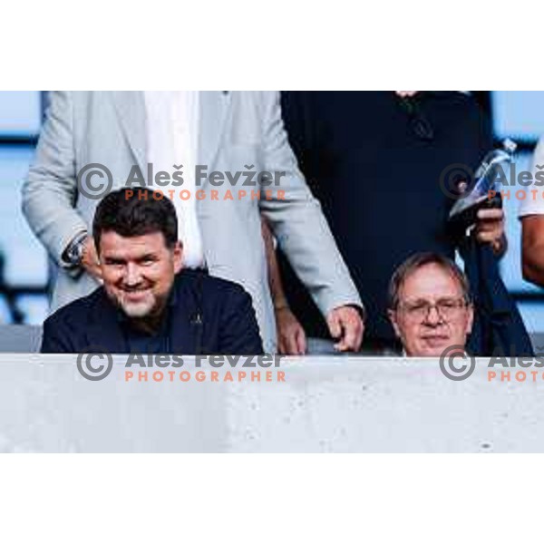  of Olimpija during UEFA Champions League 2025/2026 first qualifying round match between Olimpija Ljubljana and Kairat Almaty in SRC Stozice, Ljubljana, Slovenia on July 8, 2025