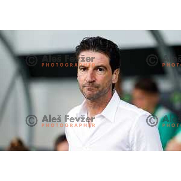 Jorge Simao, head coach of Olimpija during UEFA Champions League 2025/2026 first qualifying round match between Olimpija Ljubljana and Kairat Almaty in SRC Stozice, Ljubljana, Slovenia on July 8, 2025