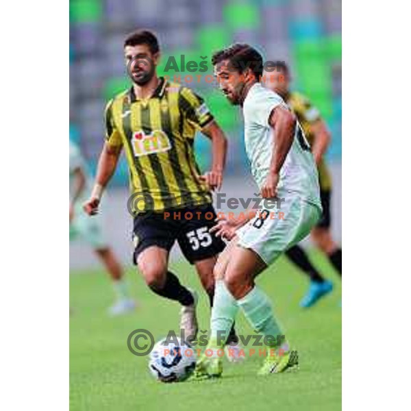  of Olimpija during UEFA Champions League 2025/2026 first qualifying round match between Olimpija Ljubljana and Kairat Almaty in SRC Stozice, Ljubljana, Slovenia on July 8, 2025