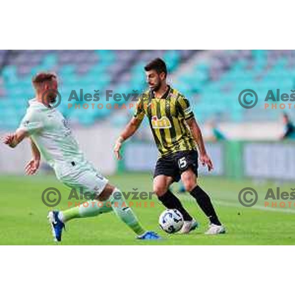 of Olimpija during UEFA Champions League 2025/2026 first qualifying round match between Olimpija Ljubljana and Kairat Almaty in SRC Stozice, Ljubljana, Slovenia on July 8, 2025