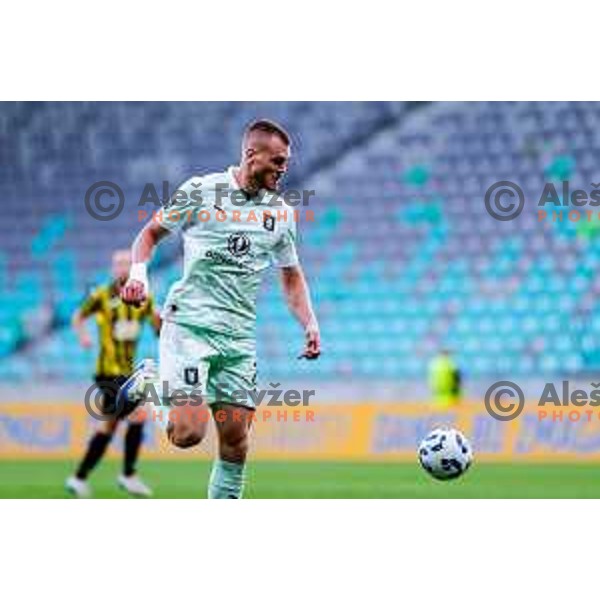 Alex Tamm of Olimpija in action during UEFA Champions League 2025/2026 first qualifying round match between Olimpija Ljubljana and Kairat Almaty in SRC Stozice, Ljubljana, Slovenia on July 8, 2025