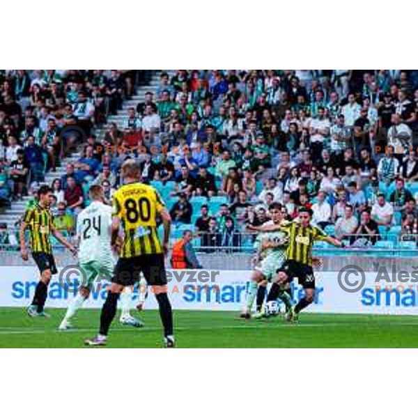 during UEFA Champions League 2025/2026 first qualifying round match between Olimpija Ljubljana and Kairat Almaty in SRC Stozice, Ljubljana, Slovenia on July 8, 2025