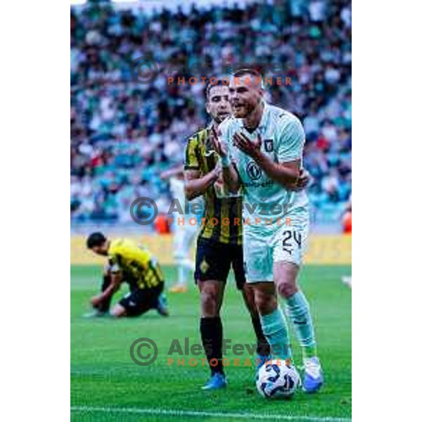 Alex Tamm of Olimpija in action during UEFA Champions League 2025/2026 first qualifying round match between Olimpija Ljubljana and Kairat Almaty in SRC Stozice, Ljubljana, Slovenia on July 8, 2025