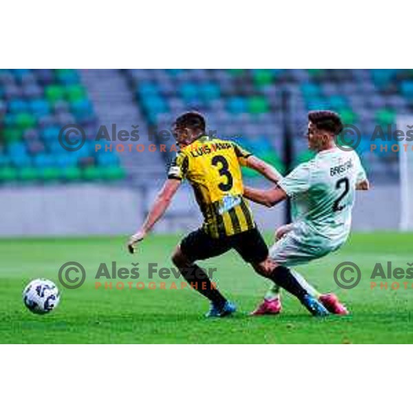 during UEFA Champions League 2025/2026 first qualifying round match between Olimpija Ljubljana and Kairat Almaty in SRC Stozice, Ljubljana, Slovenia on July 8, 2025