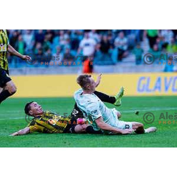 during UEFA Champions League 2025/2026 first qualifying round match between Olimpija Ljubljana and Kairat Almaty in SRC Stozice, Ljubljana, Slovenia on July 8, 2025