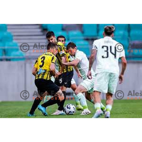 during UEFA Champions League 2025/2026 first qualifying round match between Olimpija Ljubljana and Kairat Almaty in SRC Stozice, Ljubljana, Slovenia on July 8, 2025