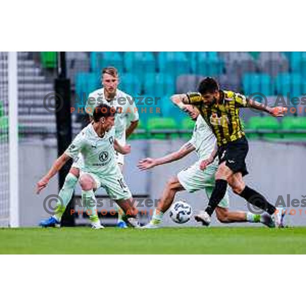 during UEFA Champions League 2025/2026 first qualifying round match between Olimpija Ljubljana and Kairat Almaty in SRC Stozice, Ljubljana, Slovenia on July 8, 2025