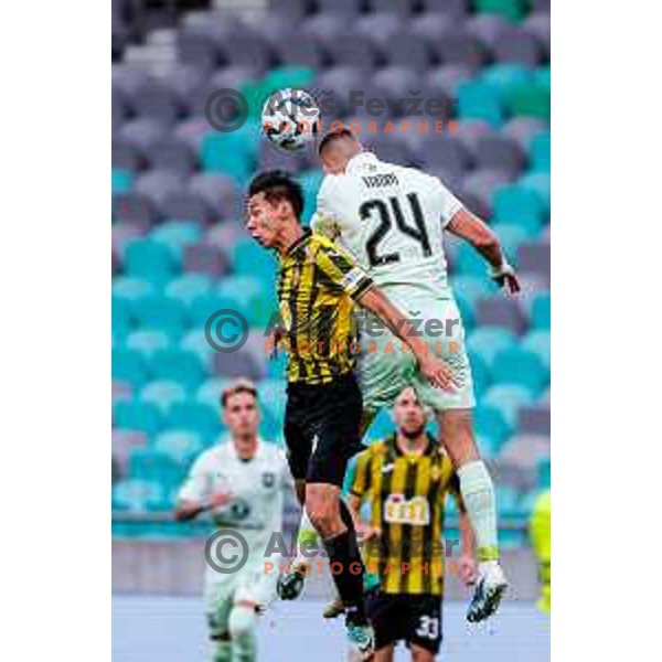 Alex Tamm of Olimpija in action during UEFA Champions League 2025/2026 first qualifying round match between Olimpija Ljubljana and Kairat Almaty in SRC Stozice, Ljubljana, Slovenia on July 8, 2025