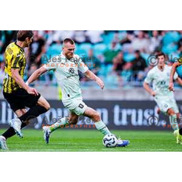 Alex Tamm of Olimpija in action during UEFA Champions League 2025/2026 first qualifying round match between Olimpija Ljubljana and Kairat Almaty in SRC Stozice, Ljubljana, Slovenia on July 8, 2025