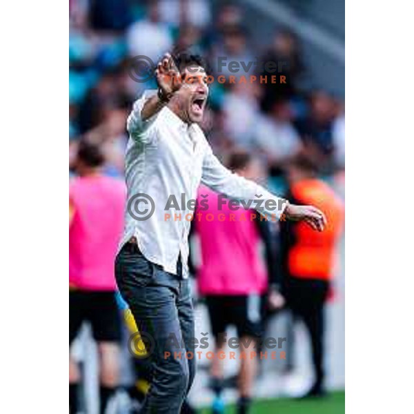 Jorge Simao, head coach of Olimpija during UEFA Champions League 2025/2026 first qualifying round match between Olimpija Ljubljana and Kairat Almaty in SRC Stozice, Ljubljana, Slovenia on July 8, 2025
