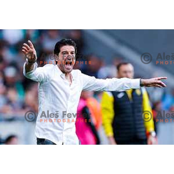 Jorge Simao, head coach of Olimpija during UEFA Champions League 2025/2026 first qualifying round match between Olimpija Ljubljana and Kairat Almaty in SRC Stozice, Ljubljana, Slovenia on July 8, 2025