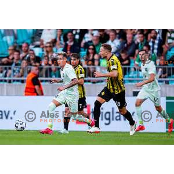 during UEFA Champions League 2025/2026 first qualifying round match between Olimpija Ljubljana and Kairat Almaty in SRC Stozice, Ljubljana, Slovenia on July 8, 2025