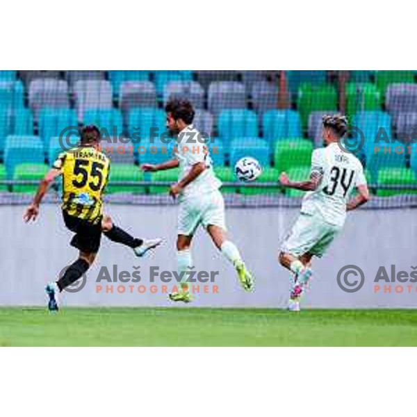 during UEFA Champions League 2025/2026 first qualifying round match between Olimpija Ljubljana and Kairat Almaty in SRC Stozice, Ljubljana, Slovenia on July 8, 2025