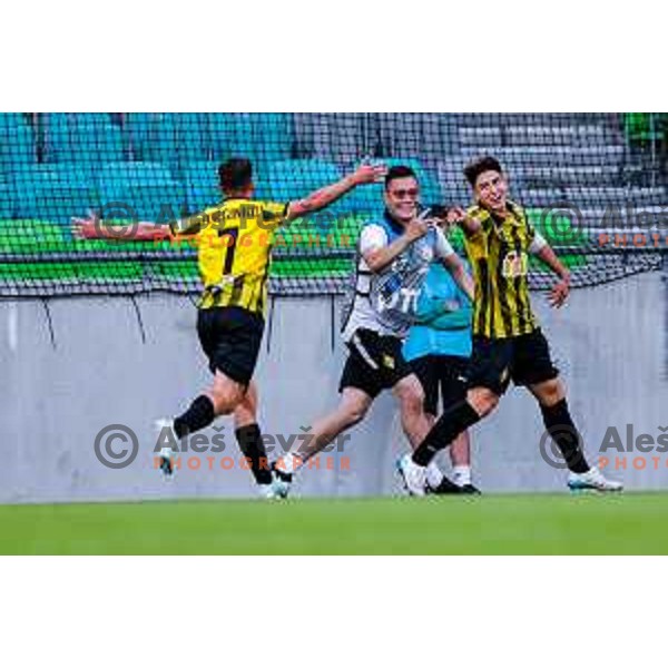 during UEFA Champions League 2025/2026 first qualifying round match between Olimpija Ljubljana and Kairat Almaty in SRC Stozice, Ljubljana, Slovenia on July 8, 2025