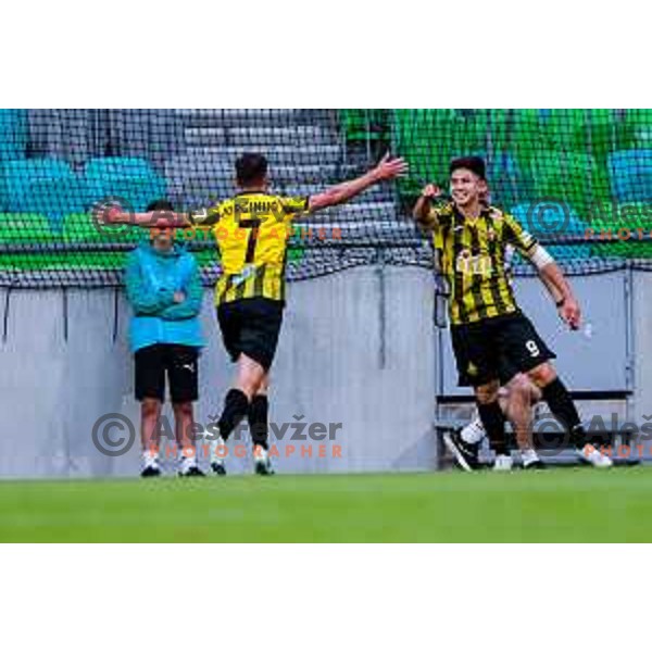 during UEFA Champions League 2025/2026 first qualifying round match between Olimpija Ljubljana and Kairat Almaty in SRC Stozice, Ljubljana, Slovenia on July 8, 2025