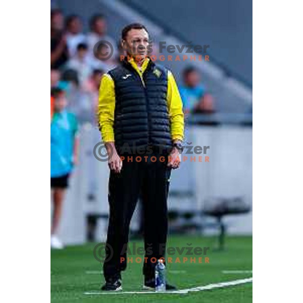 Rafael Urazbahtin , head coach of Kairat during UEFA Champions League 2025/2026 first qualifying round match between Olimpija Ljubljana and Kairat Almaty in SRC Stozice, Ljubljana, Slovenia on July 8, 2025