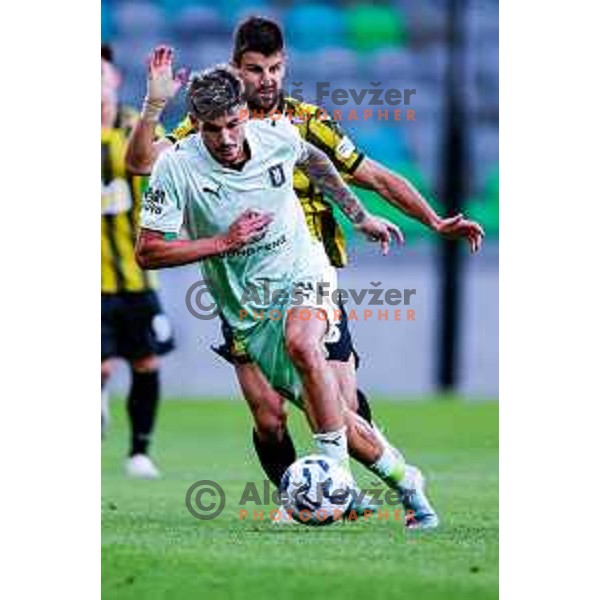 Agustin Doffo of Olimpija in action during UEFA Champions League 2025/2026 first qualifying round match between Olimpija Ljubljana and Kairat Almaty in SRC Stozice, Ljubljana, Slovenia on July 8, 2025