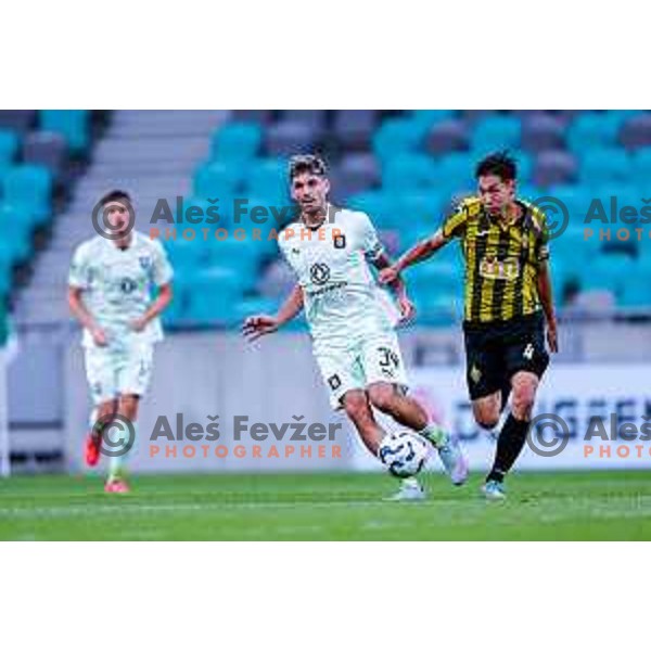 Agustin Doffo of Olimpija in action during UEFA Champions League 2025/2026 first qualifying round match between Olimpija Ljubljana and Kairat Almaty in SRC Stozice, Ljubljana, Slovenia on July 8, 2025