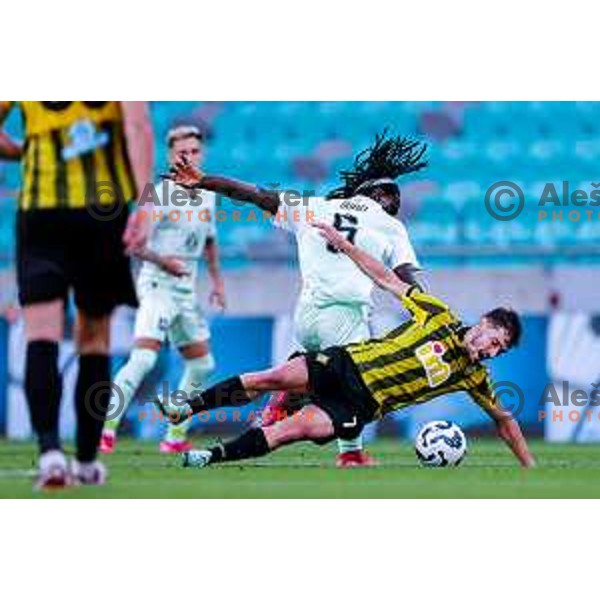 during UEFA Champions League 2025/2026 first qualifying round match between Olimpija Ljubljana and Kairat Almaty in SRC Stozice, Ljubljana, Slovenia on July 8, 2025