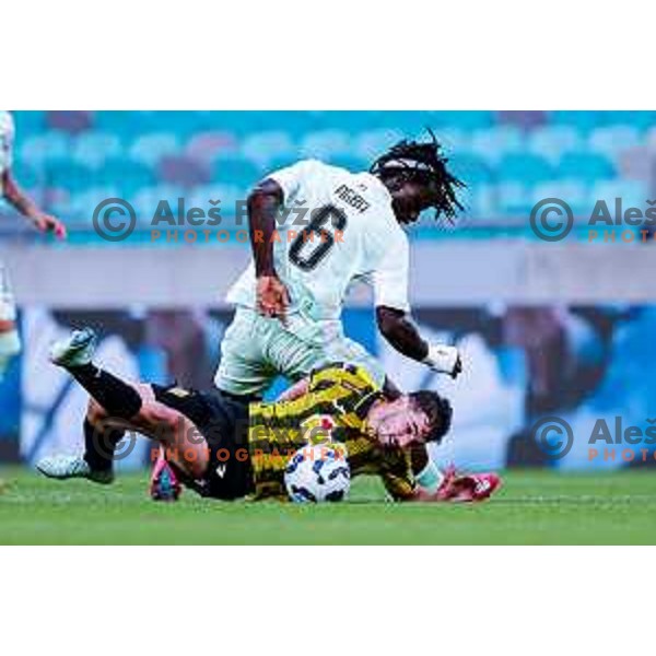 during UEFA Champions League 2025/2026 first qualifying round match between Olimpija Ljubljana and Kairat Almaty in SRC Stozice, Ljubljana, Slovenia on July 8, 2025