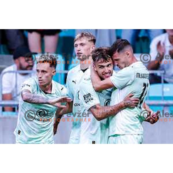 during UEFA Champions League 2025/2026 first qualifying round match between Olimpija Ljubljana and Kairat Almaty in SRC Stozice, Ljubljana, Slovenia on July 8, 2025