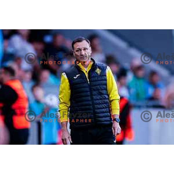 Rafael Urazbahtin , head coach of Kairat during UEFA Champions League 2025/2026 first qualifying round match between Olimpija Ljubljana and Kairat Almaty in SRC Stozice, Ljubljana, Slovenia on July 8, 2025