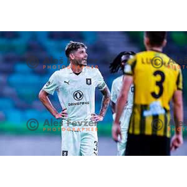 Agustin Doffo of Olimpija in action during UEFA Champions League 2025/2026 first qualifying round match between Olimpija Ljubljana and Kairat Almaty in SRC Stozice, Ljubljana, Slovenia on July 8, 2025