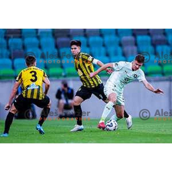 during UEFA Champions League 2025/2026 first qualifying round match between Olimpija Ljubljana and Kairat Almaty in SRC Stozice, Ljubljana, Slovenia on July 8, 2025