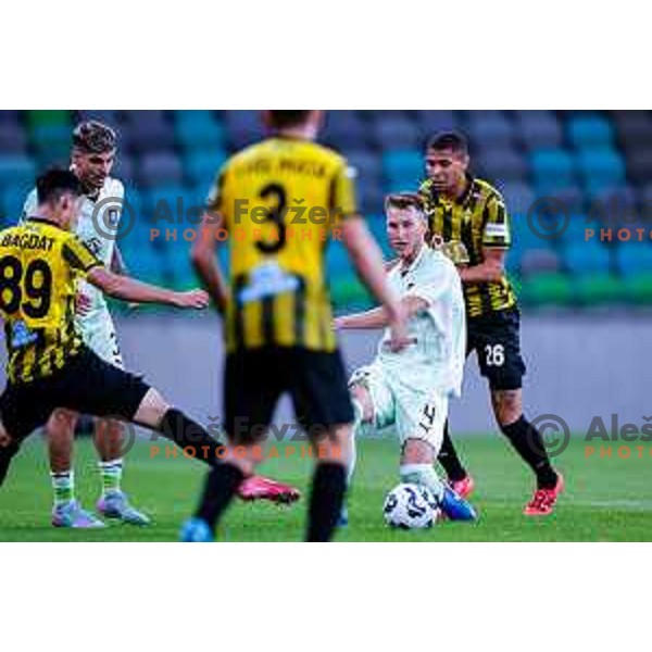 during UEFA Champions League 2025/2026 first qualifying round match between Olimpija Ljubljana and Kairat Almaty in SRC Stozice, Ljubljana, Slovenia on July 8, 2025