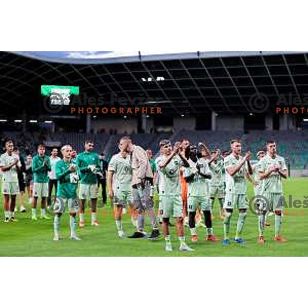 UEFA Champions League 2025/2026 first qualifying round match between Olimpija Ljubljana and Kairat Almaty in SRC Stozice, Ljubljana, Slovenia on July 8, 2025. Photo: Filip Barbalic