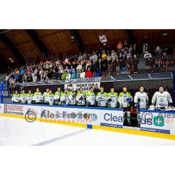 Charity match at reopening of Bled Ice rink between Slovenia Youth and Slovenia Old in Bled, Slovenia on July 9, 2025