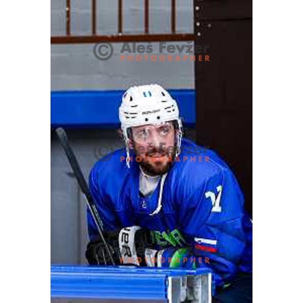 Anze Kopitar at Charity match at reopening of Bled Ice rink between Slovenia Youth and Slovenia Old in Bled, Slovenia on July 9, 2025