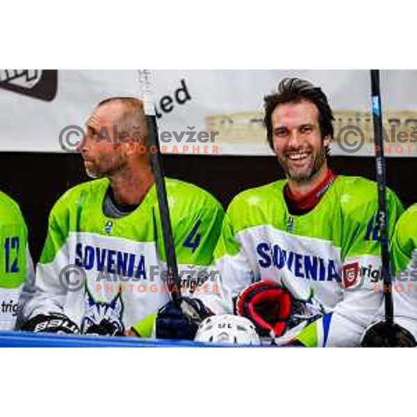 Charity match at reopening of Bled Ice rink between Slovenia Youth and Slovenia Old in Bled, Slovenia on July 9, 2025