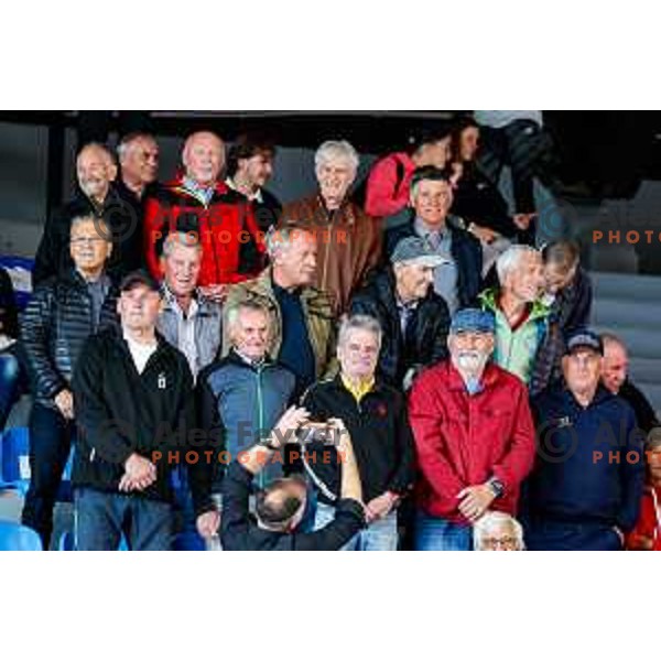 Charity match at reopening of Bled Ice rink between Slovenia Youth and Slovenia Old in Bled, Slovenia on July 9, 2025