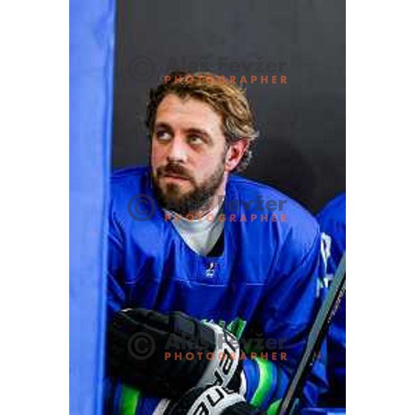 Anze Kopitar at Charity match at reopening of Bled Ice rink between Slovenia Youth and Slovenia Old in Bled, Slovenia on July 9, 2025