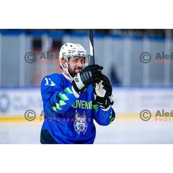 Anze Kopitar at Charity match at reopening of Bled Ice rink between Slovenia Youth and Slovenia Old in Bled, Slovenia on July 9, 2025