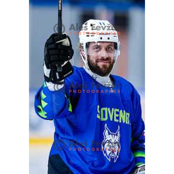 Anze Kopitar at Charity match at reopening of Bled Ice rink between Slovenia Youth and Slovenia Old in Bled, Slovenia on July 9, 2025