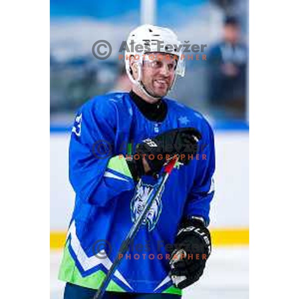 Charity match at reopening of Bled Ice rink between Slovenia Youth and Slovenia Old in Bled, Slovenia on July 9, 2025