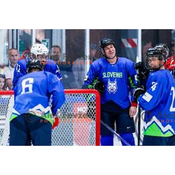 Anze Kopitar at Charity match at reopening of Bled Ice rink between Slovenia Youth and Slovenia Old in Bled, Slovenia on July 9, 2025