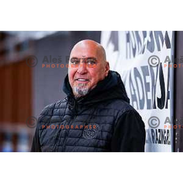Toni Tislar at Charity match at reopening of Bled Ice rink between Slovenia Youth and Slovenia Old in Bled, Slovenia on July 9, 2025