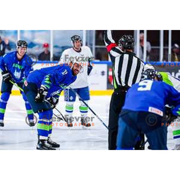 Anze Kopitar at Charity match at reopening of Bled Ice rink between Slovenia Youth and Slovenia Old in Bled, Slovenia on July 9, 2025