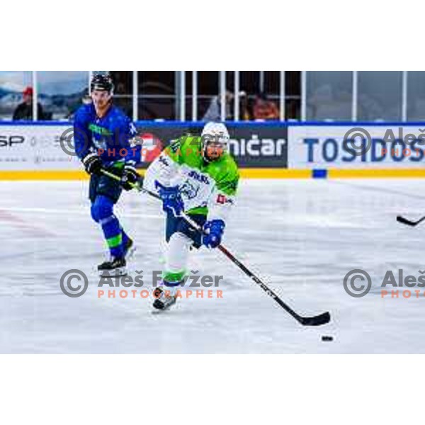 Dejan Kontrec at Charity match at reopening of Bled Ice rink between Slovenia Youth and Slovenia Old in Bled, Slovenia on July 9, 2025