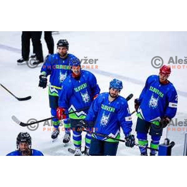 Charity match at reopening of Bled Ice rink between Slovenia Youth and Slovenia Old in Bled, Slovenia on July 9, 2025