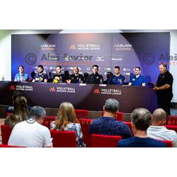 Volleyball Nations League press conference in Ljubljana, Slovenia on July 15, 2025