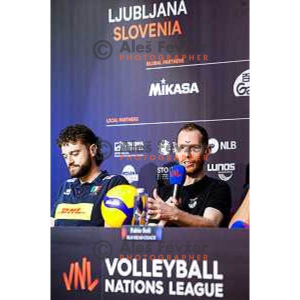 Volleyball Nations League press conference in Ljubljana, Slovenia on July 15, 2025