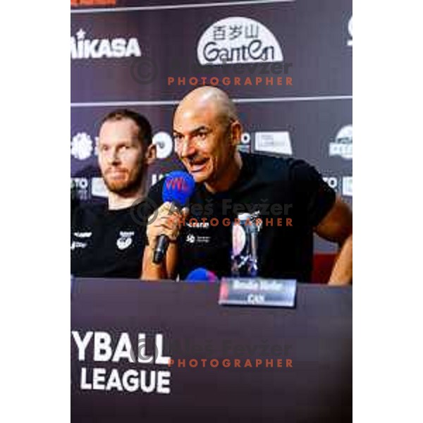 Fabio Soli, head coach of Slovenia during Volleyball Nations League press conference in Ljubljana, Slovenia on July 15, 2025