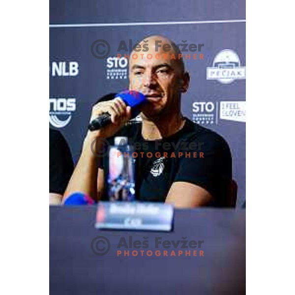 Fabio Soli, head coach of Slovenia during Volleyball Nations League press conference in Ljubljana, Slovenia on July 15, 2025